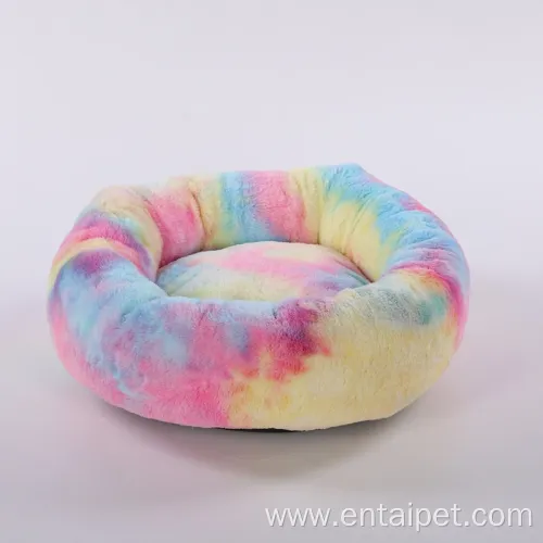 Colorful Soft Luxury Plush Dog Cat Pet Bed